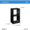 ClosetMaid 6 Cube Storage Shelf Organizer Bookshelf with Open Back, Vertical or Horizontal, Easy Assembly, Wood, White Finish(Black)
