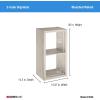 ClosetMaid 6 Cube Storage Shelf Organizer Bookshelf with Open Back, Vertical or Horizontal, Easy Assembly, Wood, White Finish(Bleached Walnut)