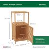 ClosetMaid Bamboo Storage Cabinet, Freestanding Floor Cabinet with Single Door, 3 Shelves, for Bathroom, Living Room, Slide Table, Natural Finish