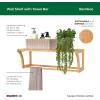 ClosetMaid Bamboo Wall Shelf with Towel Bar, Wall Mount Storage Shelves, Organizer Rack, Natural Finish(1-Tier)