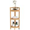 ClosetMaid Corner Shelf, 3 Tiers with Display Shelves, Floor Standing Bookshelf, Small Space Shelving Unit, Plant Stand, Bamboo Wood