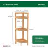 ClosetMaid Corner Shelf, 3 Tiers with Display Shelves, Floor Standing Bookshelf, Small Space Shelving Unit, Plant Stand, Bamboo Wood