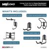 ClosetMaid MaxLoad 2-Pack Garage Hooks & Hangers Wall Mount Heavy Duty Storage for Cords, Hoses, Power Equipment, Black(5 Pack)