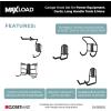 ClosetMaid MaxLoad 2-Pack Garage Hooks & Hangers Wall Mount Heavy Duty Storage for Cords, Hoses, Power Equipment, Black(5 Pack)