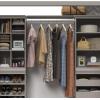 ClosetMaid Modular Shelf & Hang, Wood Organizer Adjustable Closet, Add On Storage Accessory, White, Shelf and Hang Rod Kit(Taupe)