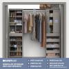 ClosetMaid Modular Shelf & Hang, Wood Organizer Adjustable Closet, Add On Storage Accessory, White, Shelf and Hang Rod Kit(Taupe)