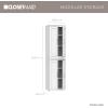 ClosetMaid Modular Storage 21.38-inch W 6-Shelf Wood Closet System with Doors, White(White)