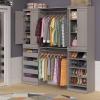 ClosetMaid Modular Storage 68.76-78.78-inch W 4-Drawer 19-Shelf Wood Closet System with Doors, White(Smoky Taupe)