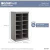 ClosetMaid Modular Storage Shelf Unit with 12 Shelves, Wood Closet Organizer Adjustable, Dividers, Stacking, Full Backer, Decorative Trim, White(Taupe)