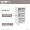 ClosetMaid Modular Storage Shelf Unit with 12 Shelves, Wood Closet Organizer Adjustable, Dividers, Stacking, Full Backer, Decorative Trim, White(White)