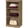 ClosetMaid Modular Storage Shelf Unit with 3 Shelves, Wood Closet Organizer Adjustable, Stacking, Full Backer, Decorative Trim, White, 40.29 H x 21.39 in. W x 15.91 in. D(Sand)