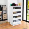 ClosetMaid Modular Storage Unit with 4 Drawers, Wood Closet Organizer, Stacking, Full Backer, Storage, Decorative Trim, White(White)