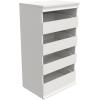 ClosetMaid Modular Storage Unit with 4 Drawers, Wood Closet Organizer, Stacking, Full Backer, Storage, Decorative Trim, White(White)