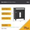 ClosetMaid ProGarage Base Cabinet with Wheels, Drawer, Two Doors, Lock and Shelf, for Garage Storage, Heavy Duty Steel, Black