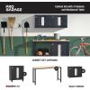 ClosetMaid ProGarage Garage Storage Cabinets & Workbench Table 3-Piece Set, Custom, Durable, Adjustable, Steel Construction, Black