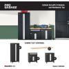 ClosetMaid ProGarage Garage Storage Cabinets & Workbench Top 4-Piece Set, Custom, Durable, Adjustable, Steel Construction, Black