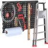 ClosetMaid ProGarage Slatwall Hang Track Kit, 42 in. W with Peg Board Hooks, Hangers, Parts Bins, Paper Towel Holder, Garage Organizer System, Black(33-Inch)