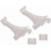 ClosetMaid ShelfTrack 2-Pack Shoe Shelf Brackets for Wire Shelving, Compatible with 12 in. Shelves, Add On Angle Shoe Storage, 3 in. , White(3 Inch)
