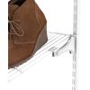 ClosetMaid ShelfTrack 2-Pack Shoe Shelf Brackets for Wire Shelving, Compatible with 12 in. Shelves, Add On Angle Shoe Storage, 3 in. , White(3 Inch)