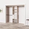 ClosetMaid SuiteSymphony 25-Inch Closet System Tower with (3) Hang Rods, (2) Drawers, (2) Angled Shoe Shelves, and (2) Top Shelves, White Timber