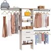 ClosetMaid SuiteSymphony 25-Inch Closet System Tower with (3) Hang Rods, (2) Drawers, and (2) Top Shelves, White Timber