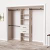 ClosetMaid SuiteSymphony 25-Inch Closet System Tower with (3) Hang Rods, (2) Drawers, and (2) Top Shelves, White Timber