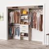 ClosetMaid SuiteSymphony 25-Inch Closet System Tower with (3) Hang Rods, (2) Drawers, and (2) Top Shelves, White Timber