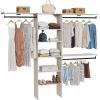 ClosetMaid SuiteSymphony 25-Inch Closet System Tower with (3) Hanging Rods, and (3) Top Shelves, White Timber