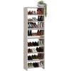 ClosetMaid SuiteSymphony 25-Inch Shoe Shelf Tower, (2) 4-Shoe Shelf Packs (Creating 8-Shoe Shelves Total), White Timber