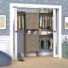 ClosetMaid SuiteSymphony Closet Organizer with Shelves, 2 Doors, 4 Drawers, 25-Inch-Natural Gray