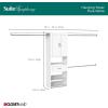 ClosetMaid SuiteSymphony Hanging Closet Kit Includes (1) Tower, (3) Closet Rods, (4) Shelves, (3) Top Shelves w/Brackets, (1) Drawer, (1) Closet Door Set, and (2) Angled Shoe Shelf, White