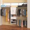 ClosetMaid SuiteSymphony Hanging Closet Kit Includes (1) Tower, (3) Closet Rods, (4) Shelves, (3) Top Shelves w/Brackets, (1) Drawer, (1) Closet Door Set, and (2) Angled Shoe Shelf, White