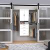 ClosetMaid SuiteSymphony Hanging Closet Kit Includes (1) Tower, (3) Closet Rods, (4) Shelves, (3) Top Shelves w/Brackets, (4) Drawers, and (1) Closet Door Set, White