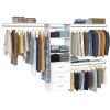 ClosetMaid SuiteSymphony Hanging Closet Kit Includes (1) Tower, (3) Closet Rods, (4) Shelves, (3) Top Shelves w/Brackets, and (3) Drawer, White