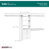 ClosetMaid SuiteSymphony Hanging Closet Kit Includes (1) Tower, (3) Closet Rods, (4) Shelves, (3) Top Shelves w/Brackets, and (4) Drawers, White