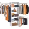 ClosetMaid SuiteSymphony Hanging Closet Kit Includes (1) Tower, (3) Closet Rods, and (6) Shelves, White((6) Shelves)