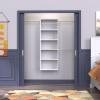 ClosetMaid SuiteSymphony Hanging Closet Kit Includes (1) Tower, (3) Closet Rods, and (6) Shelves, White((6) Shelves)