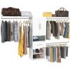 ClosetMaid SuiteSymphony Modern Hanging Closet Kit Includes (1) Tower, (3) Closet Rods, (4) Shelves, (3) Top Shelves w/Brackets, (1) Drawer, (1) Closet Door Set, (2) Angled Shoe Shelf, White