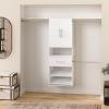 ClosetMaid SuiteSymphony Modern Hanging Closet Kit Includes (1) Tower, (3) Closet Rods, (4) Shelves, (3) Top Shelves w/Brackets, (1) Drawer, (1) Closet Door Set, (2) Angled Shoe Shelf, White
