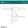 ClosetMaid SuiteSymphony Modern Hanging Closet Kit Includes (1) Tower, (3) Closet Rods, (4) Shelves, (3) Top Shelves w/Brackets, (3) Drawers, and (1) Closet Door Set, White