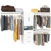 ClosetMaid SuiteSymphony Modern Hanging Closet Kit Includes (1) Tower, (3) Closet Rods, (4) Shelves, (3) Top Shelves w/Brackets, (3) Drawers, and (1) Closet Door Set, White