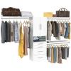 ClosetMaid SuiteSymphony Modern Hanging Closet Kit Includes (1) Tower, (3) Closet Rods, (4) Shelves, (3) Top Shelves w/Brackets, (4) Drawers and (1) Closet Door Set, White