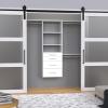 ClosetMaid SuiteSymphony Modern Hanging Closet Kit Includes (1) Tower, (3) Closet Rods, (4) Shelves, (3) Top Shelves w/Brackets, and (4) Drawers, White