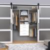 ClosetMaid SuiteSymphony Modern Hanging Closet Kit Includes (1) Tower, (3) Closet Rods, (4) Shelves, (3) Top Shelves w/Brackets, and (4) Drawers, White