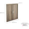 ClosetMaid SuiteSymphony Wood Closet Door Set Pair, Add On Accessory, Shaker Style, For Storage, Clothes, For 25 in. Units, Pure White/Satin Nickel(Natural Gray)