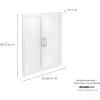 ClosetMaid SuiteSymphony Wood Closet Door Set Pair, Add On Accessory, Shaker Style, For Storage, Clothes, For 25 in. Units, Pure White/Satin Nickel(Pure White)