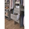 ClosetMaid SuiteSymphony Wood Closet Drawer, Add On Accessory, Modern Style, For Storage, Closet, Clothes, 16” x 10” Size for 16 in. Units, Pure White/Satin Nickel(Natural Gray)
