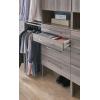 ClosetMaid SuiteSymphony Wood Closet Drawer, Add On Accessory, Modern Style, for Storage, Closet, Clothes, 25” x 5” Size for 25 in. Units, Graphite Grey/Satin Nickel(Natural Gray)