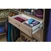 ClosetMaid SuiteSymphony Wood Closet Drawer, Add On Accessory, Shaker Style, For Storage, Closet, Clothes, 25” x 5” Size for 25 in. Units, Pure White/Satin Nickel(Natural Gray)