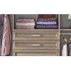 ClosetMaid SuiteSymphony Wood Closet Drawer, Add On Accessory, Shaker Style, For Storage, Closet, Clothes, 25” x 5” Size for 25 in. Units, Pure White/Satin Nickel(Natural Gray)